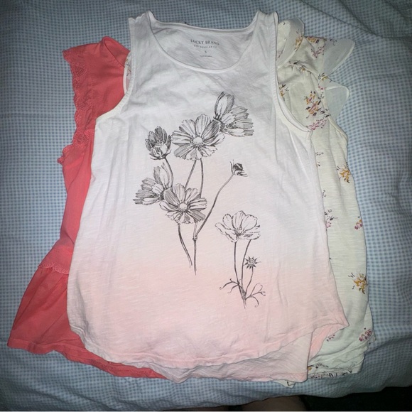 Lucky Brand bundle of three tops size small Relaxed Fit Tops - Picture 1 of 8
